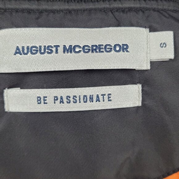 August Mcgregor Black Nylon Full Zip Inner Pocket Bomber Jacket Size Small S - Picture 3 of 16